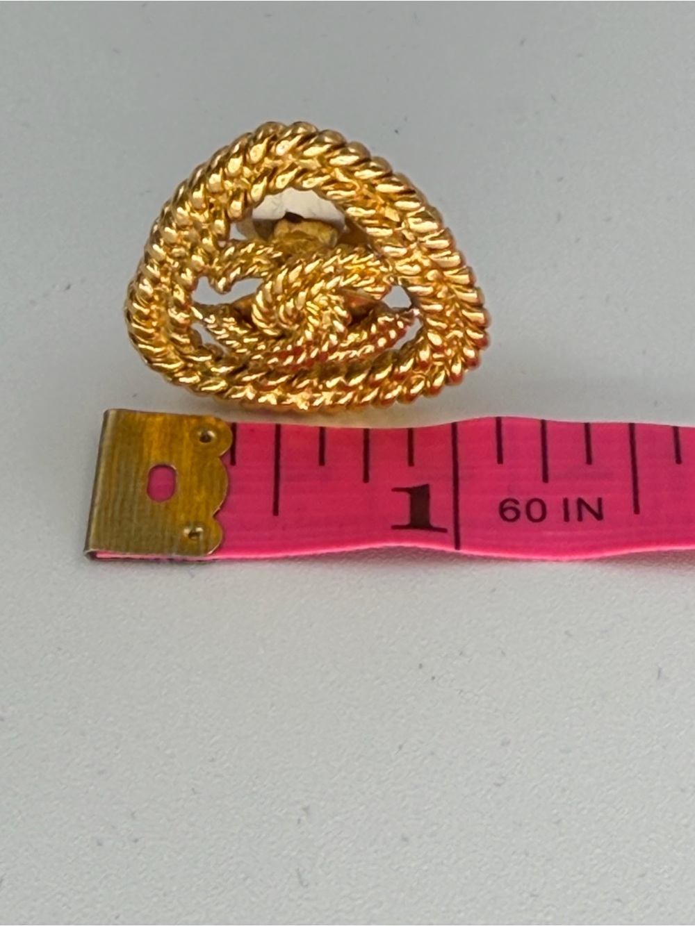 CHANEL Vintage 1991 Gold Twisted Rope CC Clip-On Earrings w/Chanel Box and COA - Picture 11 of 12